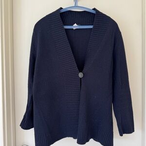 Jcrew Women's Navy Cardigan Sweater Cashmere blend